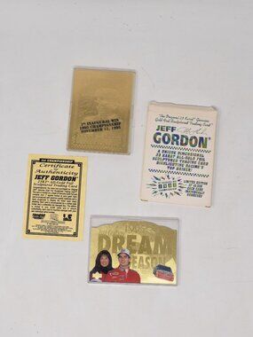 Lot of 2 VTG Gold 1995 Jeff Gordon Racing Trading Cards NASCAR Dream Season Case